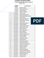 Btech III Year I Sem Roll List