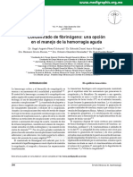 Concentrado de Fibrinogeno Una Opcion para El Manejo de La Hemorragia