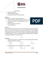 Algebra Practice Problems