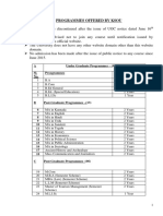 Programmes Offered by Ksou: A Under Graduate Programmes - (05) Sl. No. Proogrammes Duration of The Programme