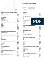 CCTV Site Survey Form