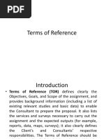 Terms of Reference