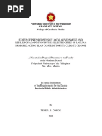 Status of Preparedness of Local Government and Resiliency Adaptation in The Province of Laguna Proposed Action Plan Contributory To Climate Change