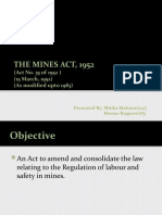 The Mines Act, 1952: (Act No. 35 of 1952) (15 March, 1952) (As Modified Upto 1983)