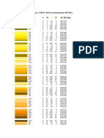 Tabela de Cores Pantone