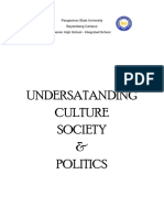 Undersatanding Culture Society & Politics