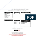 Planilha de Cálculo de Consumo de Tintas