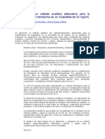 Validación de Un Método Analítico Alternativo para La Cuantificación de Hidralazina en Un Inyectable de 20 MG