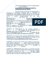 Modelo de Contrato de Trabajo Sujeto A Modalidad de Suplencia