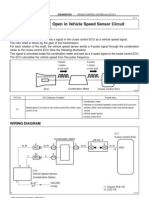 DTC 21 Open in Vehicle Speed Sensor Circuit