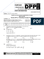 XII Maths DPP (01) - Prev Chaps - Conic Section