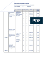 MATRIZ TÉCNICA DE EVALUACIÓN Lenguaje 1 Semestre 3°básico