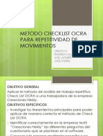 Metodo Checklist Ocra para Repetitividad de Movimientos