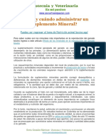 Cómo y Cuándo Administrar Un Suplemento Mineral