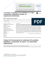 The Impact of Fouling On The Condenser of A Vapor Compression Refrigeration System - An Experimental Observation