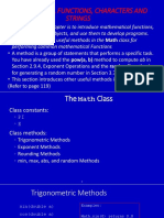 Mathematical Functions, Characters and Strings