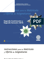 Instrucciones para La Matricula 2018-II Electronico