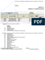 Formato de Record de Asistencia para Ii - Ee