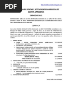 Modelo Certificado Retenciones DE QUINTA CATEGORIA