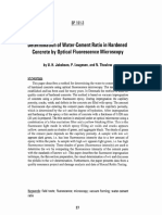 Determination of Water-Cement Ratio in Hardened Concrete by Optical Fluorescence Micros