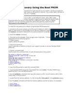 Password Recovery Using The Boot PROM