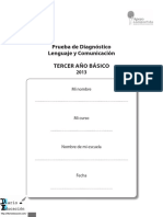 Prueba Diágnostica y de Evaluacion 3 Básico Lenguaje