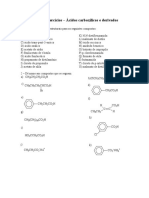 Lista de Exercícios - Ácidos Carboxílicos e Derivados