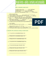 Modal Verbs Ability Certainty and Probability