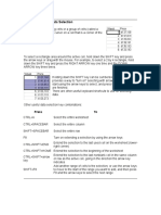 Shortcut Keys For Data Selection: Press To