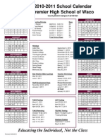 2010-2011 Calendar Waco