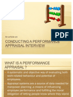 Conducting A Performance Appraisal Interview