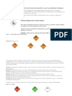 Clasificación de Sustancias Según Las Naciones Unidas