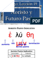 Leccion 19 Aoristo y Futuro Pasivo PDF