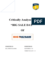 Big Bazaar Analyzing Maha Bachat Sale