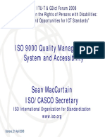 ISO 9000 Quality Management System and Accessibility