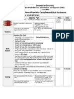 Positive Behavioral Interventions and Supports (PBIS) Lesson Plan