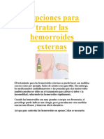 4 Opciones para Tratar Las Hemorroides Externas