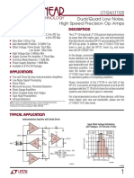 Features Descriptio: LT1124/LT1125 Dual/Quad Low Noise, High Speed Precision Op Amps