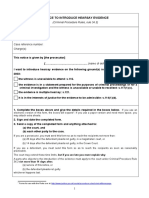 Crim PR Form Part34 Rule34.2 Notice To Introduce Hearsay