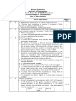 Nirma University Institute of Technology B.Tech. Semester I/II (All Branches) CE104 Computer Programming List of Experiments