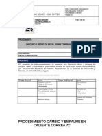 P-RTT-CMLB-007 Cambio y Empalme en Caliente Correa 7C