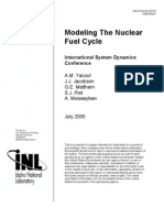 Modeling The Nuclear Fuel Cycle: International System Dynamics Conference