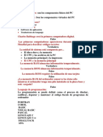 El Disco Duro y La Memoria El CPU y Los Archivos de La PC La Memoria Principal y La Impresora