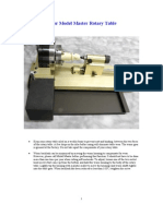 Maintenance For Model Master Rotary Table