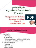 Spirituality in Psychiatric Social Work Practice