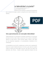 ¿Qué Es La Lateralidad Cruzada?: Una Aproximación Al Concepto Lateralidad