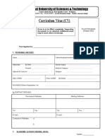 Nust CV Form