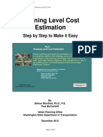 Planning Level Cost Estimation: Step by Step To Make It Easy