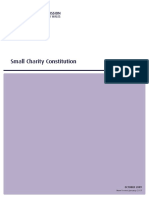 Small Charity Constitution: OCTOBER 2009