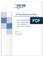 Electrical Quality Control Plan Sample PDF